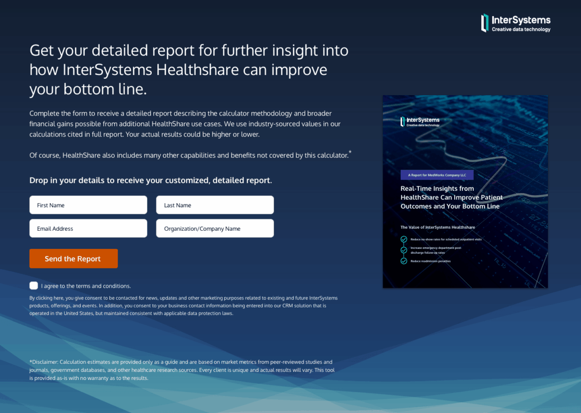 InterSystems ROI Calculator preview