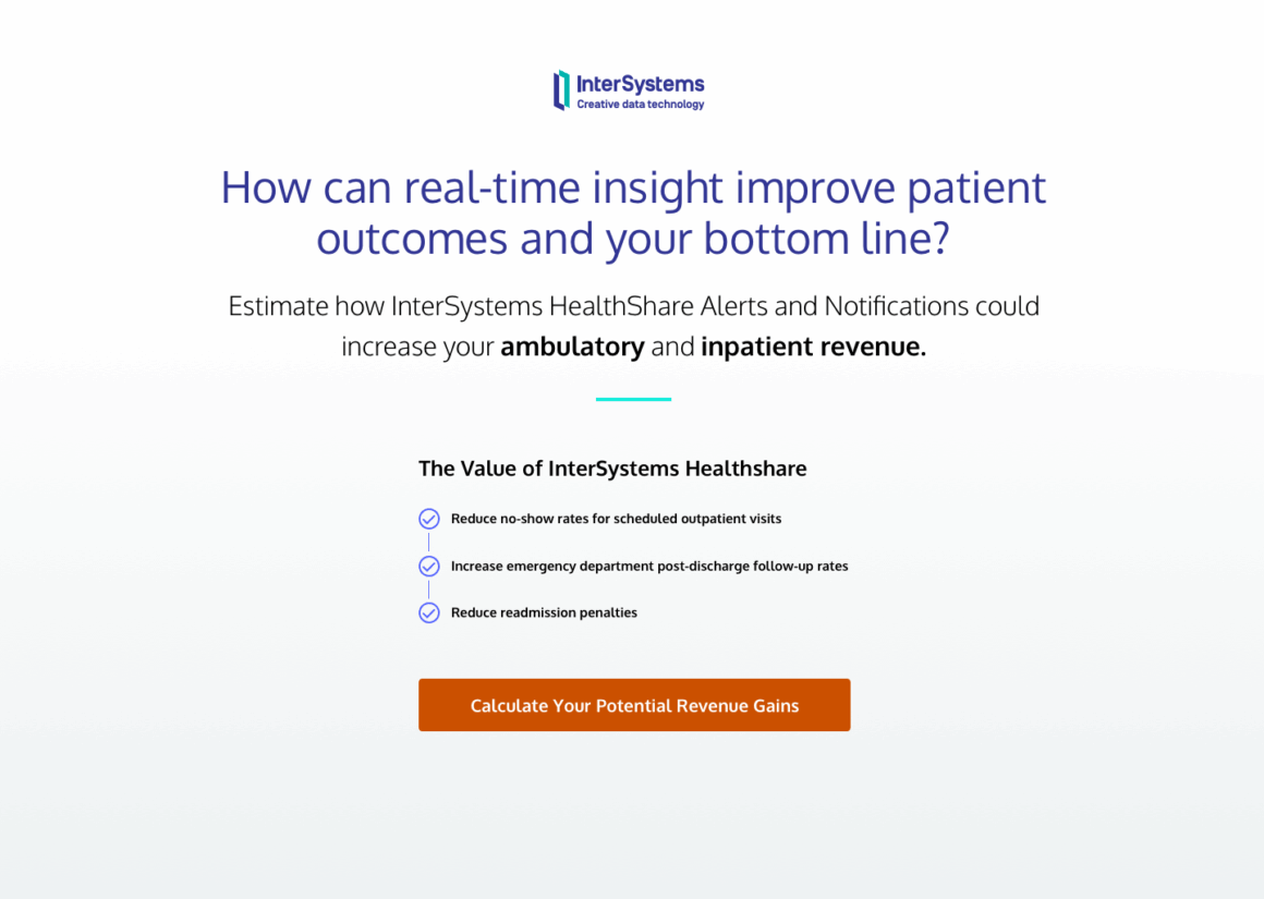 InterSystems ROI Calculator preview