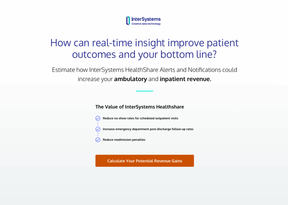 InterSystems ROI Calculator preview