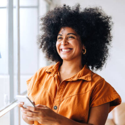 Woman smiling