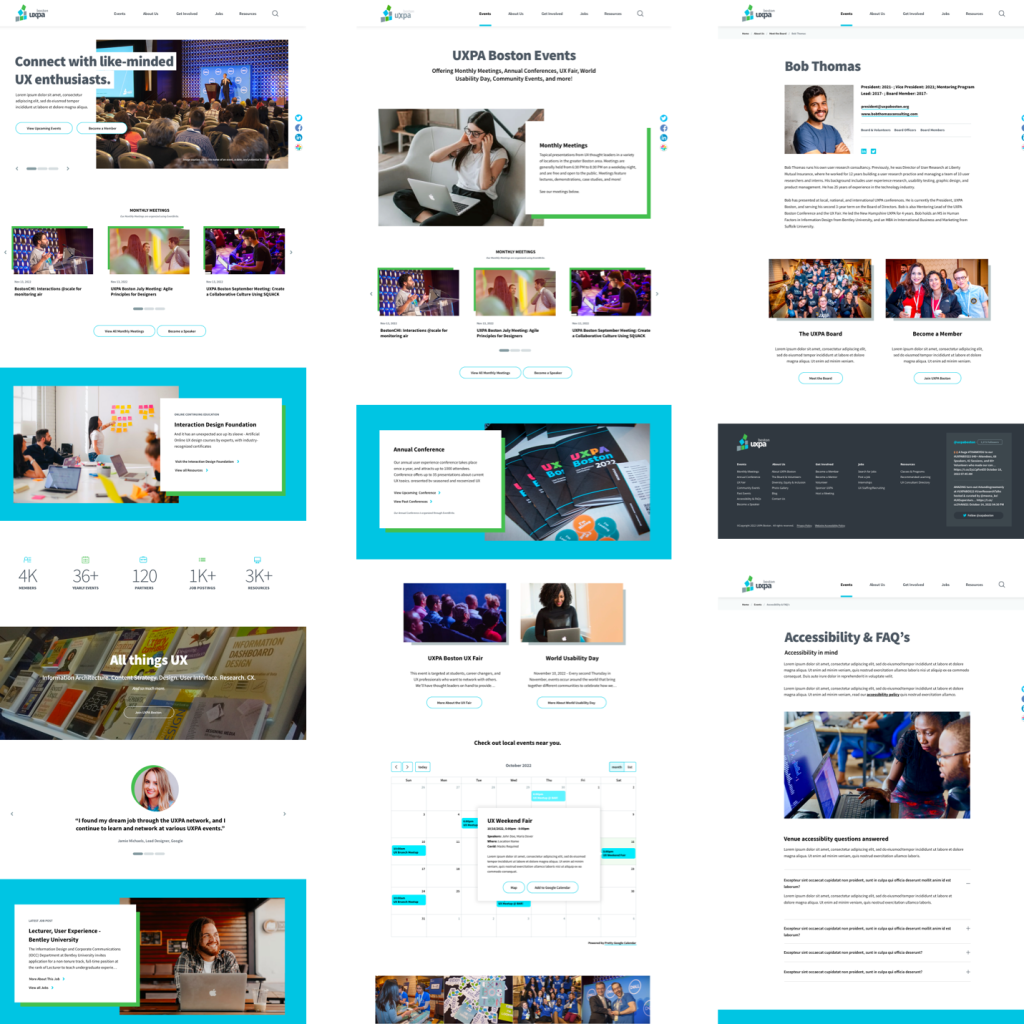 UXPA Boston Website Redesign and Development