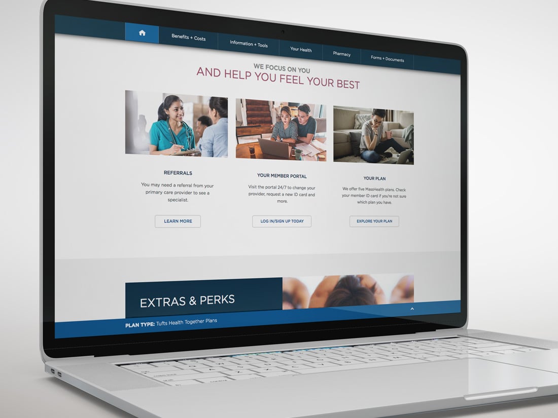 Tufts Health Plan Website Design and Development