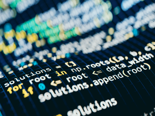 Source code background created while programming. 3d rendering