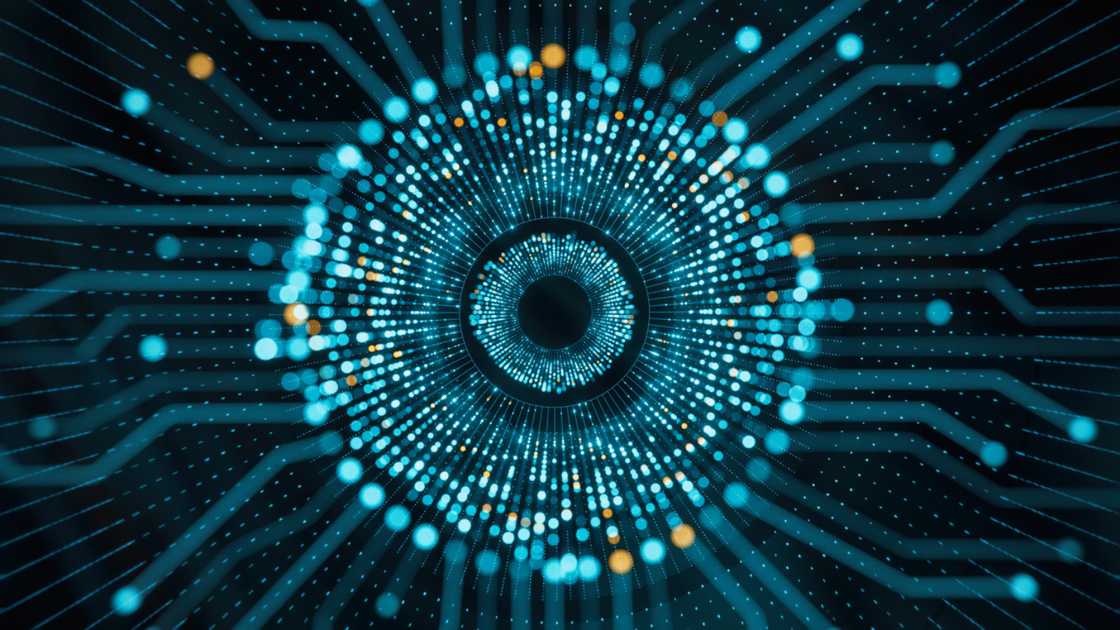 Abstract Quantum Computing - 3d rendered image of Quantum Computing and Technology. Abstract Artificial Intelligence (AI) Concept. Futuristic 3D illustration of glowing data structures, representing complex quantum algorithms, data processing and advanced computing systems. Ideal for technology, science, and innovation stock imagery.