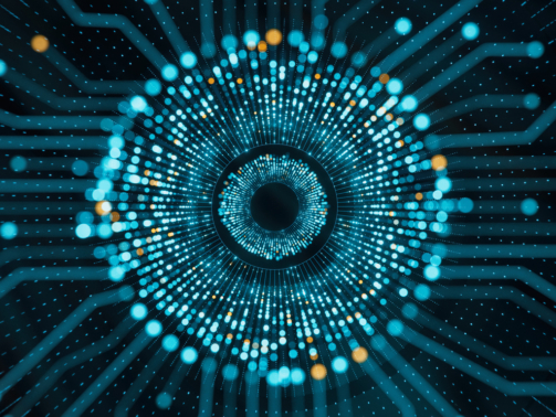 Abstract Quantum Computing - 3d rendered image of Quantum Computing and Technology. Abstract Artificial Intelligence (AI) Concept. Futuristic 3D illustration of glowing data structures, representing complex quantum algorithms, data processing and advanced computing systems. Ideal for technology, science, and innovation stock imagery.