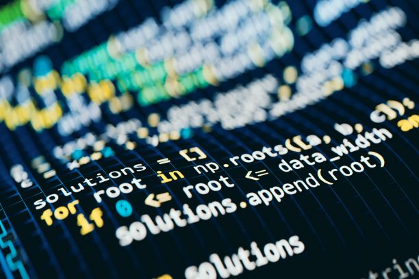 Source code background created while programming. 3d rendering