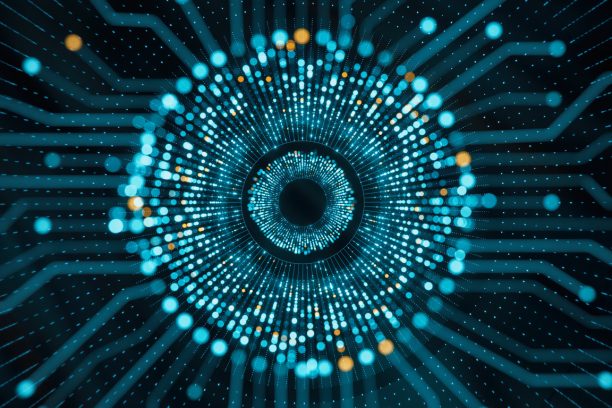 Abstract Quantum Computing - 3d rendered image of Quantum Computing and Technology. Abstract Artificial Intelligence (AI) Concept. Futuristic 3D illustration of glowing data structures, representing complex quantum algorithms, data processing and advanced computing systems. Ideal for technology, science, and innovation stock imagery.